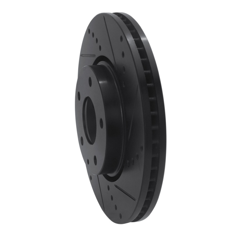 Mazda 6 Brake Rotor (1) - Front Right - R1 Concepts - Drilled & Slotted - Black - `16-`25